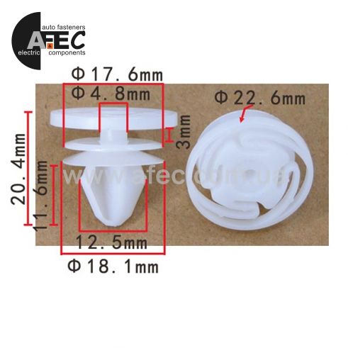 Клипса Peugeot Citroën 1613704380 Клипса Peugeot Citroën 1613704380