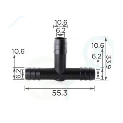 Пластиковый тройник d10.8