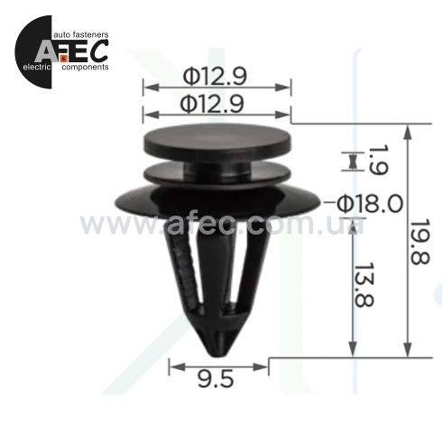 Клипса Land Rover EYC106710 черный