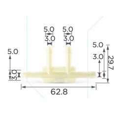 Пластиковый соединитель трубок d5.8