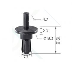 Клипса обшивки Ford 387944S