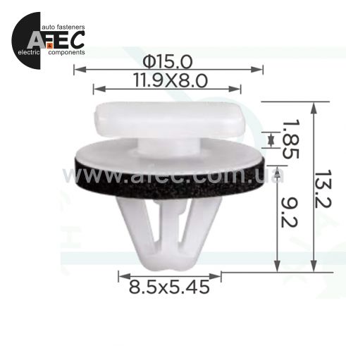 Клипса Citroen Peugeot GM Q00155180 11610700 Клипса Citroen Peugeot GM Q00155180 11610700