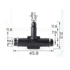 Пластиковый тройник GM Ford 472814 D9AE9E645AA