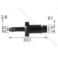 Пластиковый соединитель трубок d4.2/7.6 GM 14017702