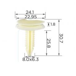 Клипса обшивки GM 20451401