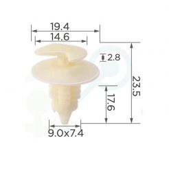 Клипса обшивки Audi VW 175867299 Renault 8934201681