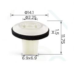 Клипса под саморез Toyota 90189-04066 Honda 90662-693-003  90662-693-0030 90665-SM4-000 Lexus Acura
