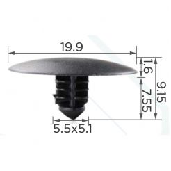 Клипса обшивки капота Mazda G030-68-885-38 G030-68-885-B-38 Ford F22Z-16774-A GA2A-56694