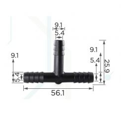 Пластиковый тройник d9.1мм