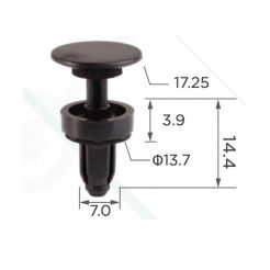 Кліпса шумоізоляції капота Honda, Land Rover 91508-SM4-003