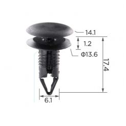 Клипса обшивки Mazda Ford B101-68-252-00 1016825200
