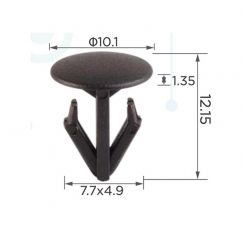 Клипса обшивки капота двери багажника Honda Acura Hyundai Nissan Renault 91520-SM4-C01