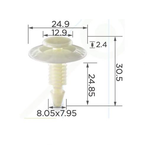 Клипса обшивки GM Chrysler Chevrolet Daewoo Opel 10158124 Клипса обшивки GM Chrysler Chevrolet Daewoo Opel 10158124