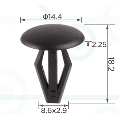 Клипса утеплителя Nissan 76906T3000 0155302253 Клипса утеплителя Nissan 76906T3000 0155302253