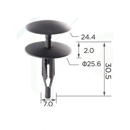 Кліпса бампера Chrysler Daewoo Dodge Jeep 6503453 Кліпса бампера Chrysler Daewoo Dodge Jeep 6503453