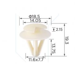 Клипса обшивки Lexus 6258114020 Mazda 992740822 Toyota 6258114020