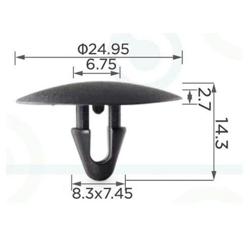 Клипса капота Toyota Lexus 90467-08124 Клипса капота Toyota Lexus 90467-08124