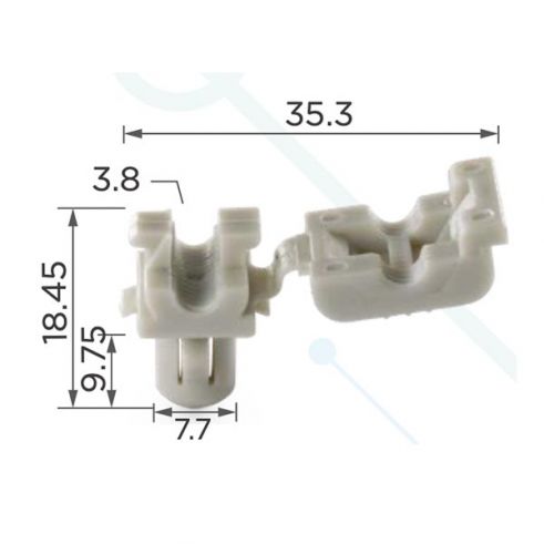 Клипса тяги замка двери GM Buick Cadillac Chevrolet Opel 16629990 16675980 Клипса тяги замка двери GM Buick Cadillac Chevrolet Opel 16629990 16675980