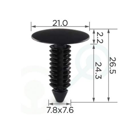Клипса бампера капота Ford W708035-S300