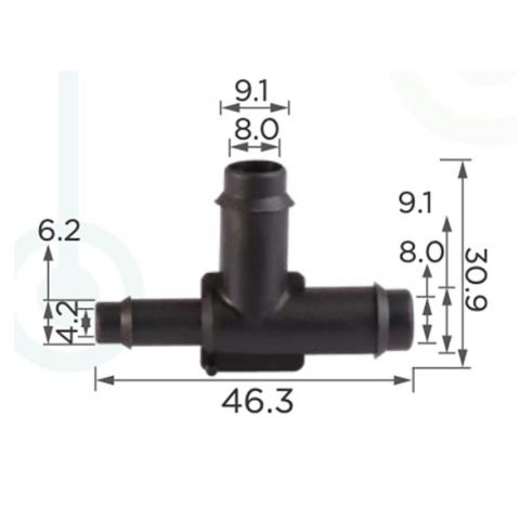 Пластиковый соединитель d9.0/6.2/9.0 GM 472815 Ford 801471