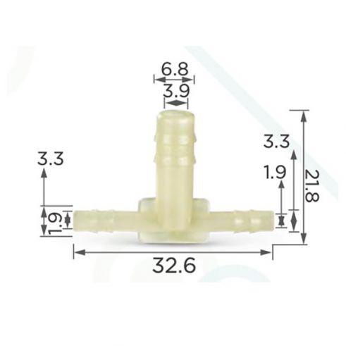 Пластиковый соединитель d3.3/3.3/6.0 GM 1610403