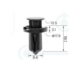 Клипса бампера Nissan Infiniti 0155309241 Subaru 57728AC090 Renault