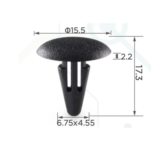 Клипса утеплителя капота Mitsubishi MB115492 MB332914 MU481042 Nissan 27948M7002 Toyota 9046708008 9046707050