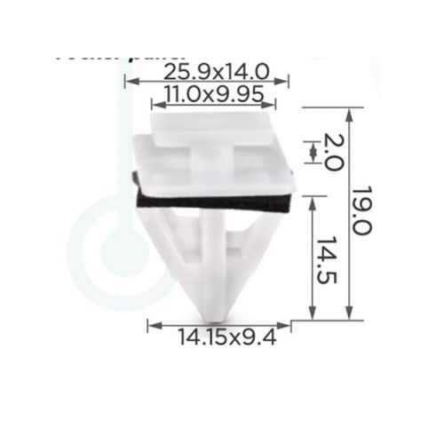 Клипса молдинга двери Kia Ssang Yong 33030455 Клипса молдинга двери Kia Ssang Yong 33030455